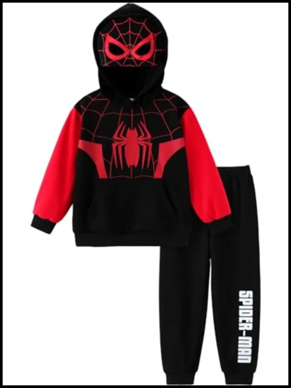Marvel Spider-Man Miles Morales 2-Piece Hoodie & Jogger Set Kids Cosplay